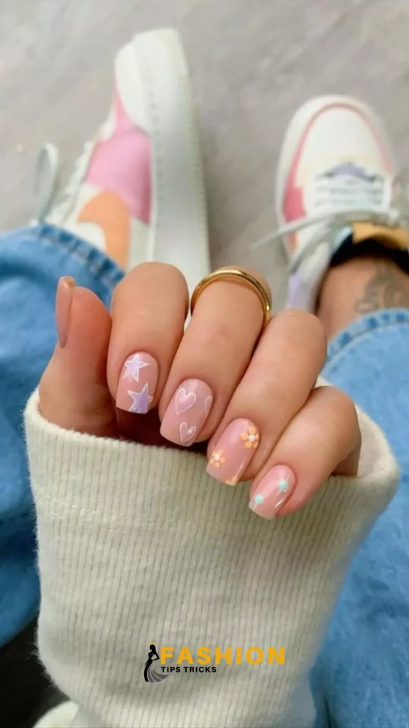 What are some chic and uncomplicated spring nail designs and ideas?