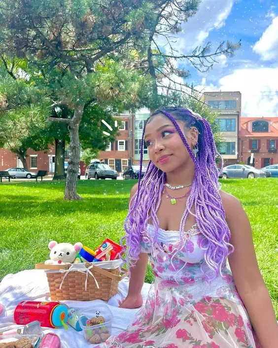 How can one achieve dreamy lavender goddess braids for a uniquely beautiful hairstyle?