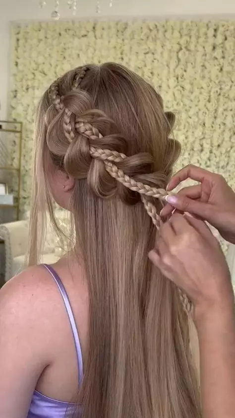 How can one achieve mermaid-inspired goddess braids for a stunning and whimsical hairstyle?