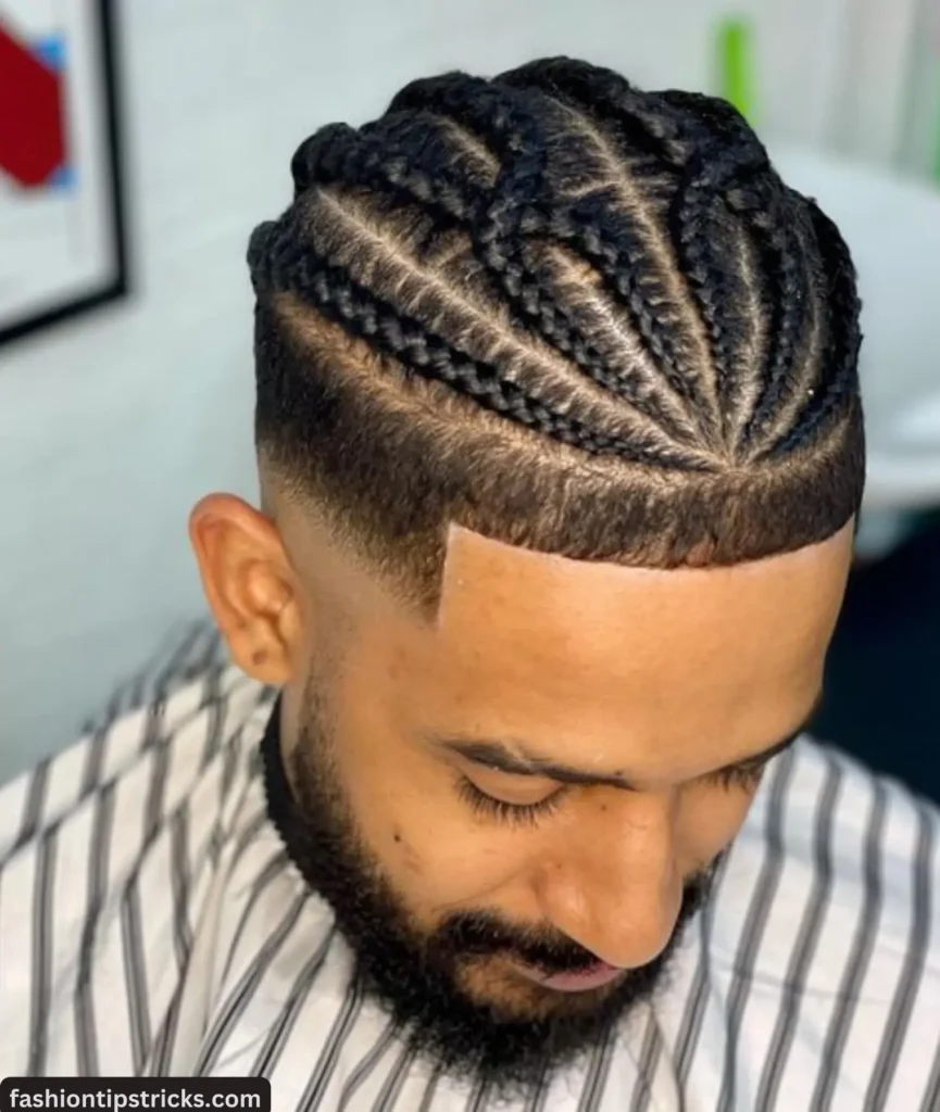 BRAIDS WITH FADE For Men
