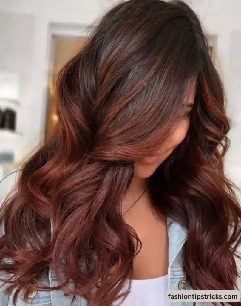 Dark Hair with Cinnamon Highlights