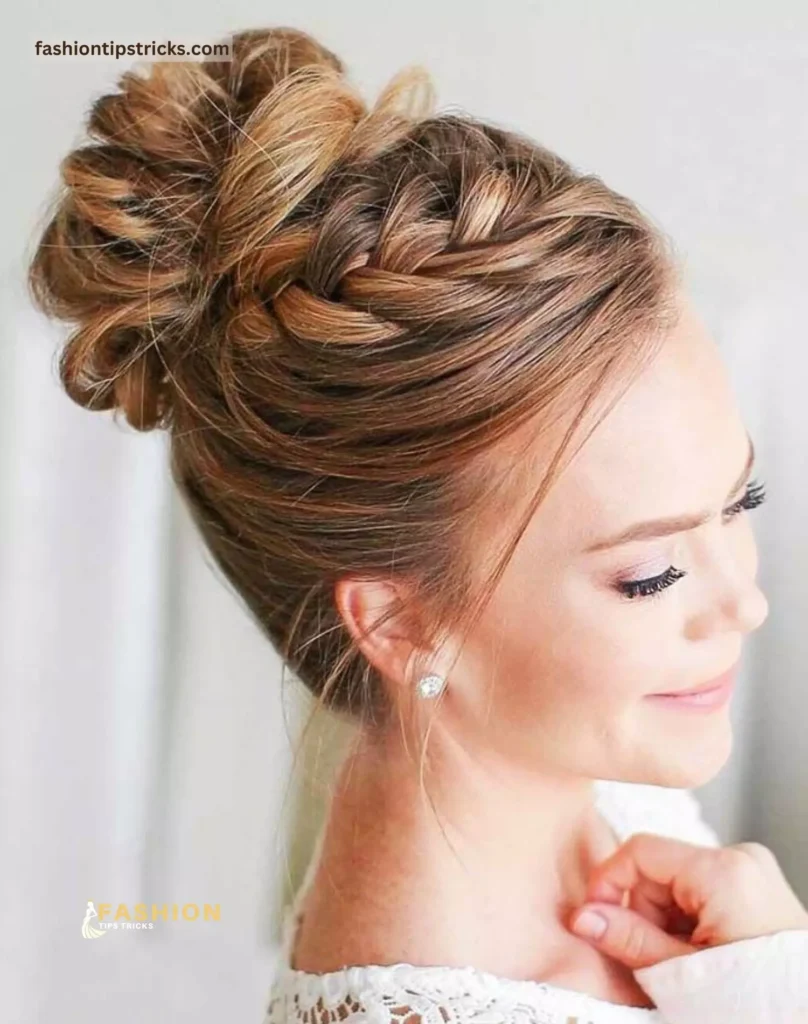 Messy Low Updo for Homecoming