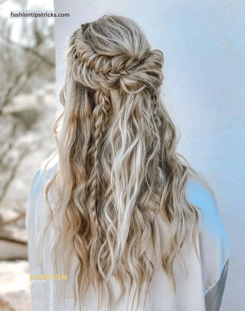 Boho Half Up, Half Down Hairstyle