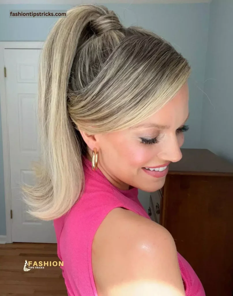 Cute Headband Ponytail Style