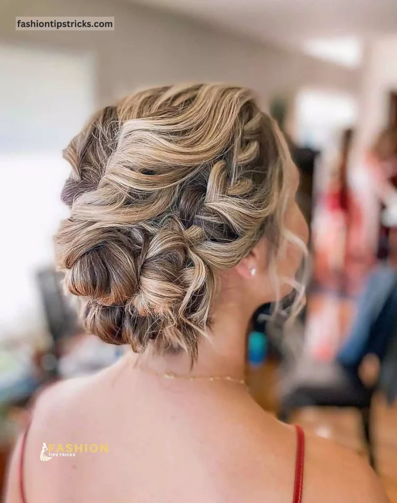 Low Braided Bun for Homecoming