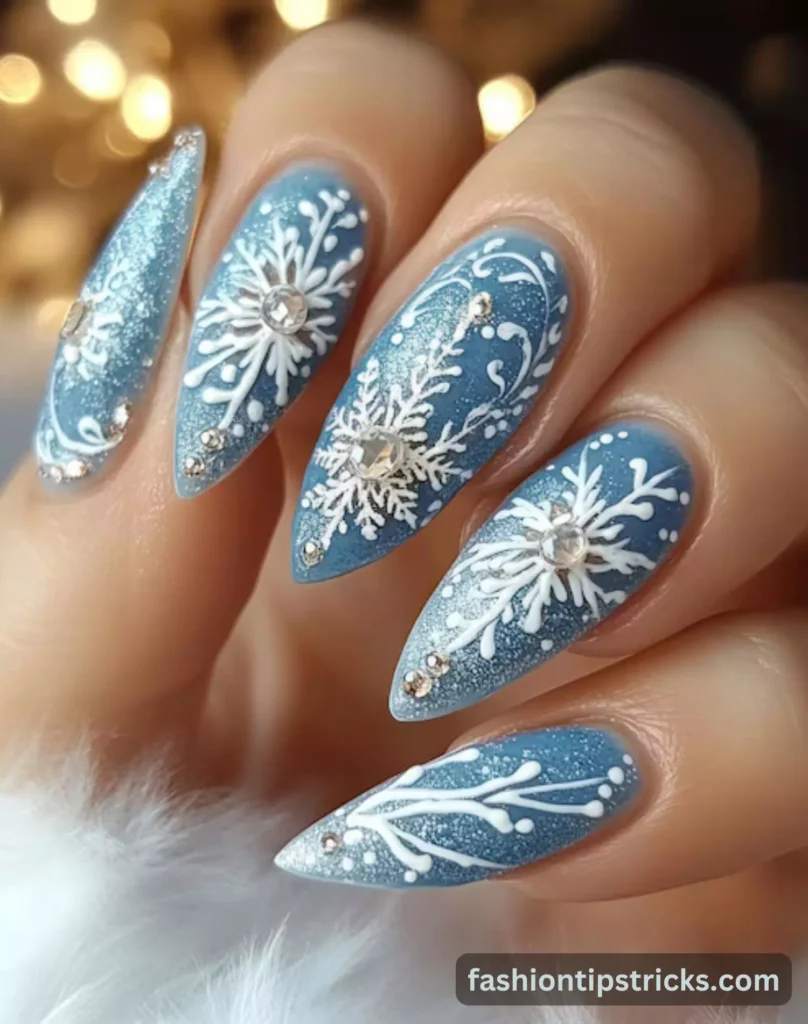 Snowflake Nail Art