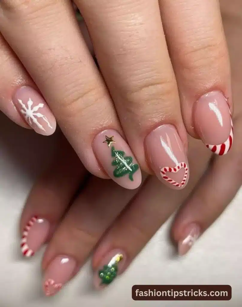 Minimalist Christmas Nails