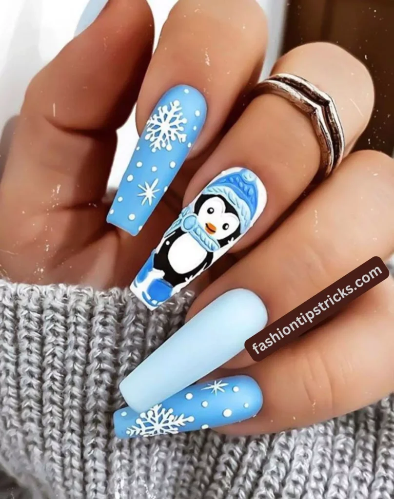 Cute Penguin Nail Designs