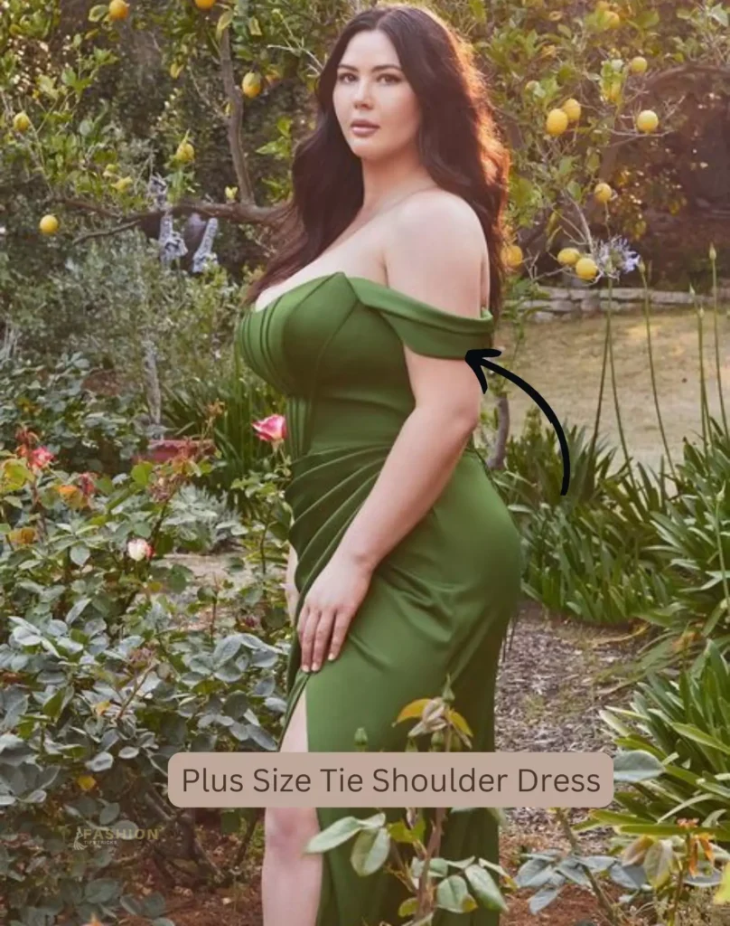 Plus Size Tie Shoulder Dress