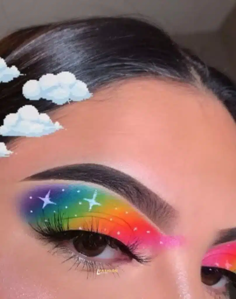 Rainbow Eye Makeup