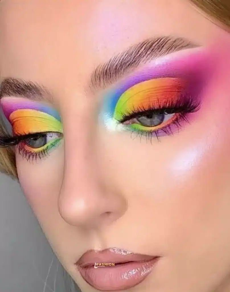 Rainbow Eye Makeup