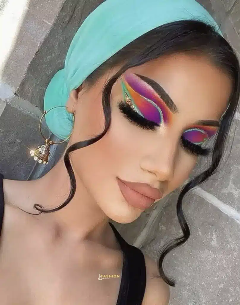 Rainbow Eye Makeup