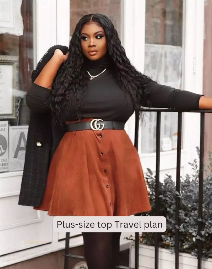 Plus-size top Travel plan