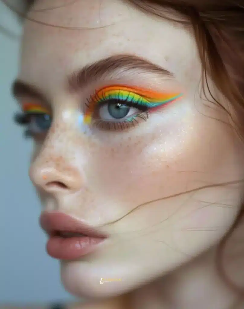 Rainbow Eye Makeup