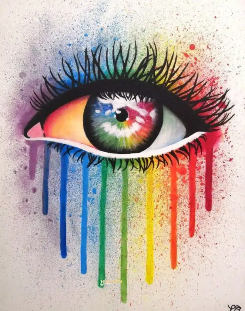 Rainbow Eye Makeup