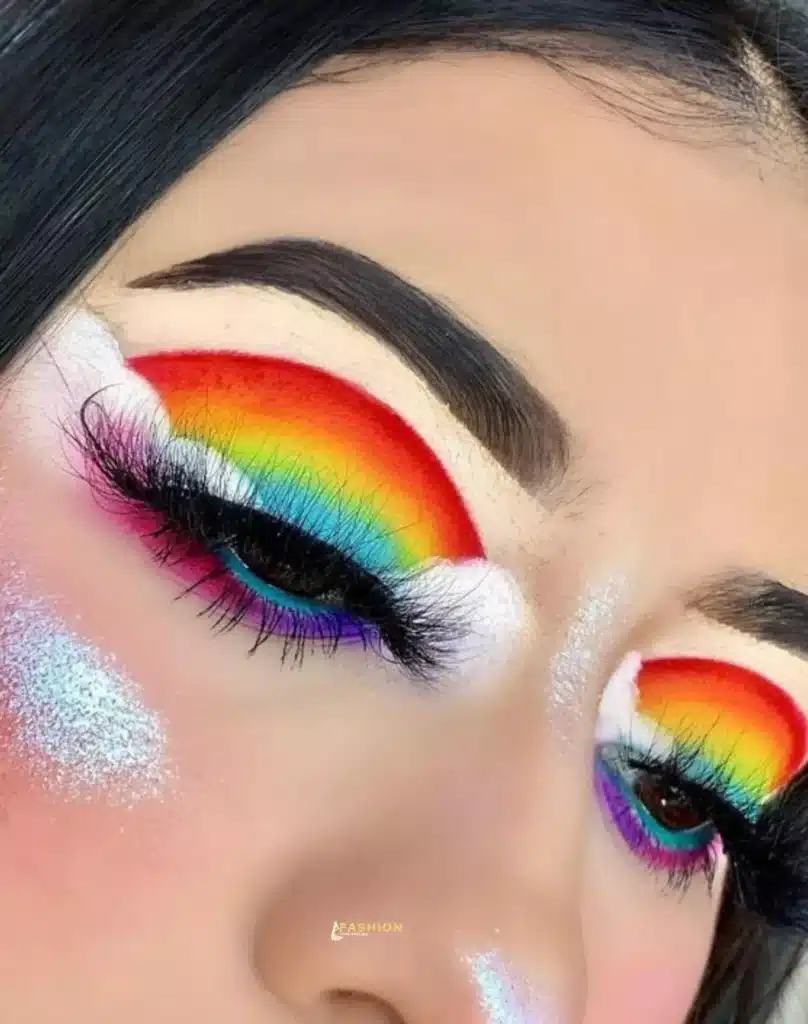 Rainbow Eye Makeup