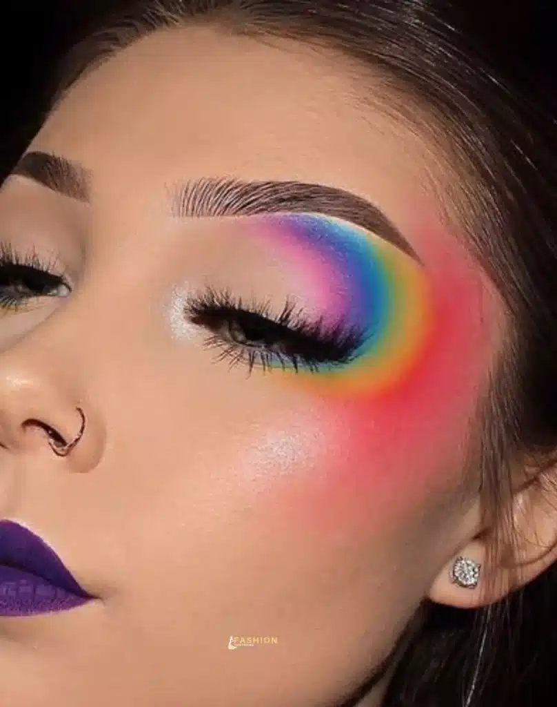 Rainbow Eye Makeup