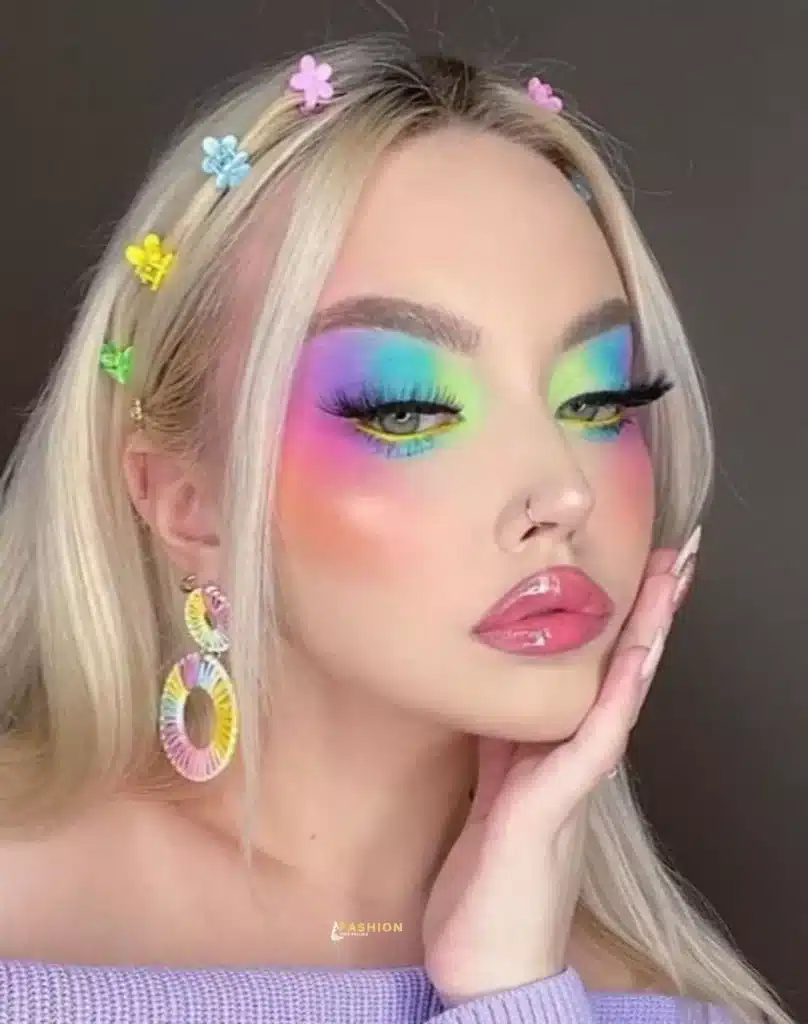 Rainbow Eye Makeup