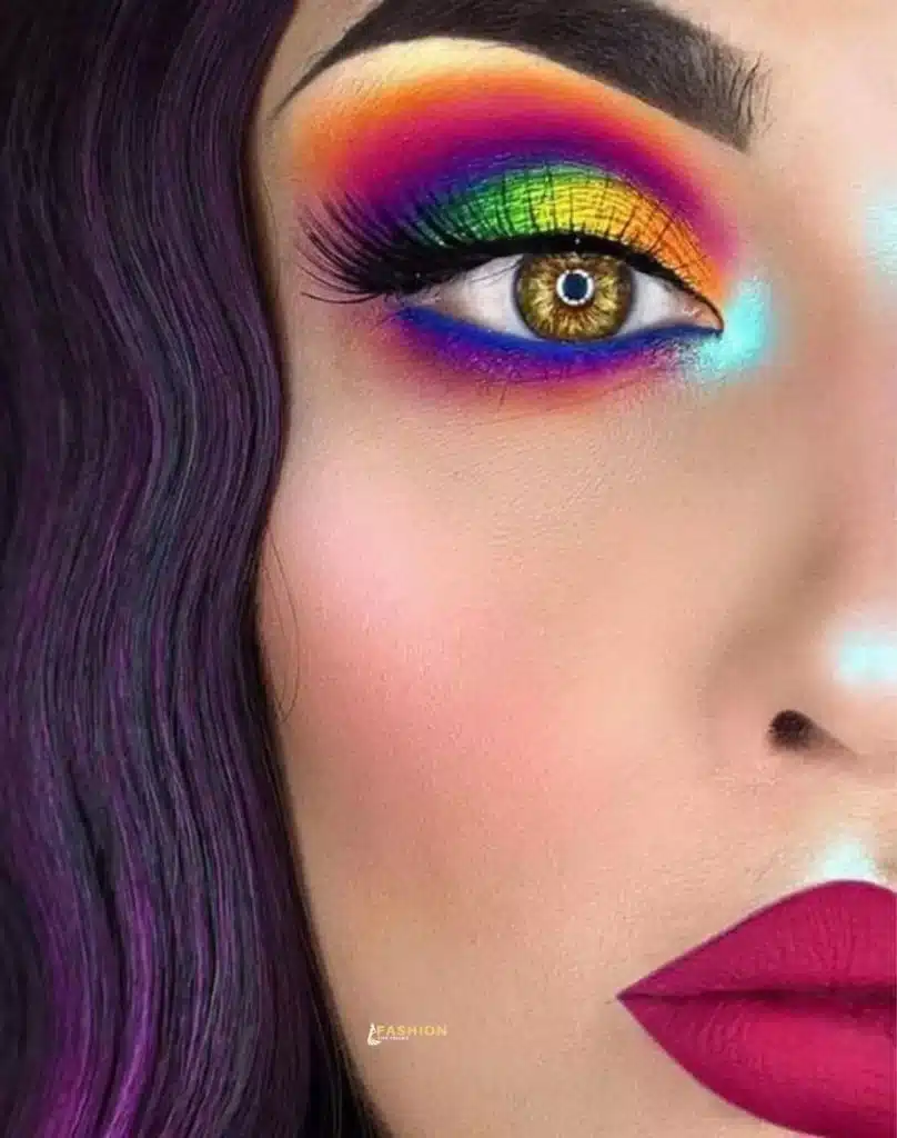 Rainbow Eye Makeup