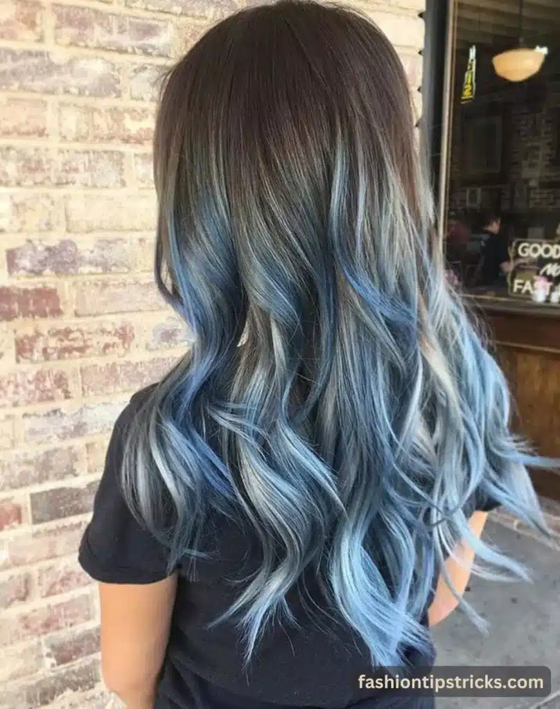 Balayage + Blue Hair