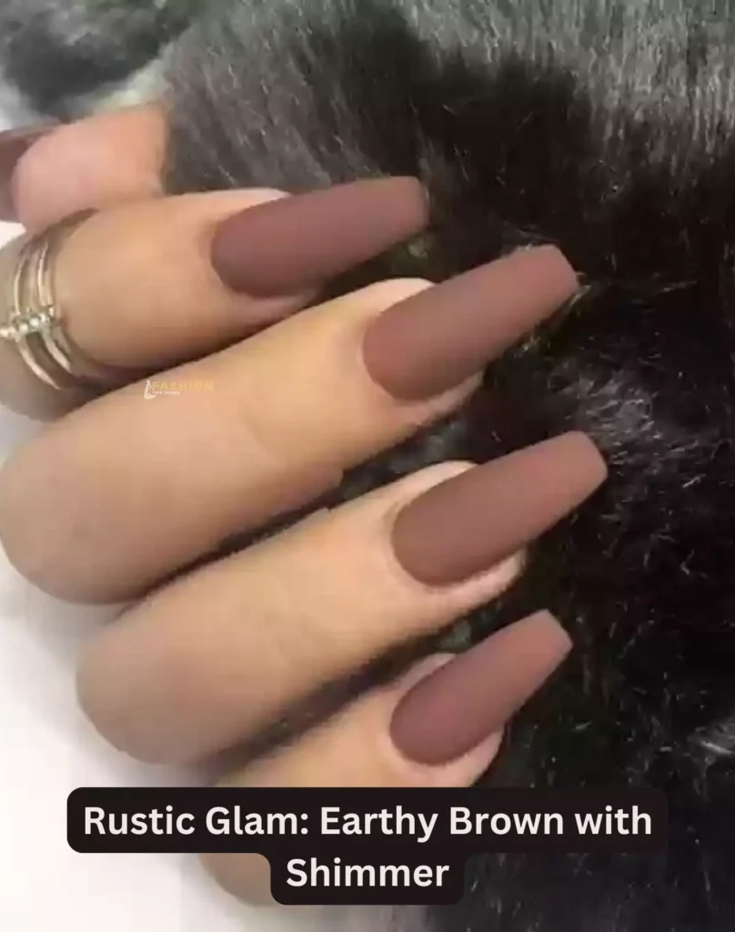 Rustic Glam: Earthy Brown with Shimmer